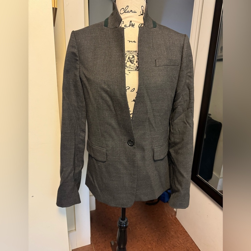 Classic Gray Wool Blazer - Picture 2 of 8